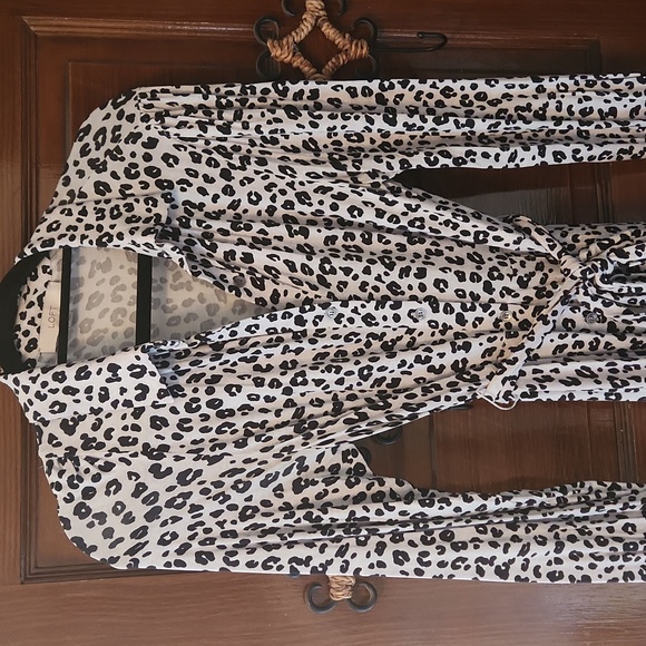 Loft Leopard Print Dress - Size 8 - Picture 2 of 2
